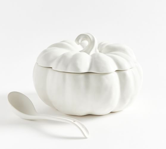 Pumpkin Shaped Stoneware Tureen