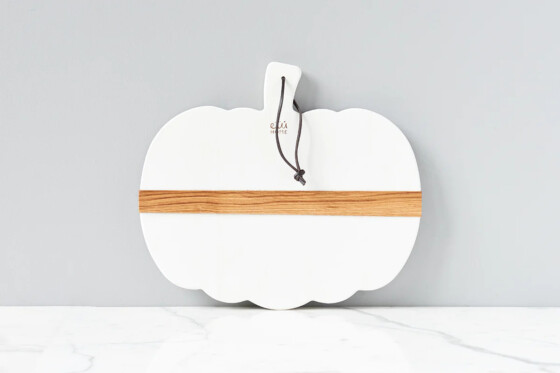 White Mod Pumpkin Charcuterie Board, Small