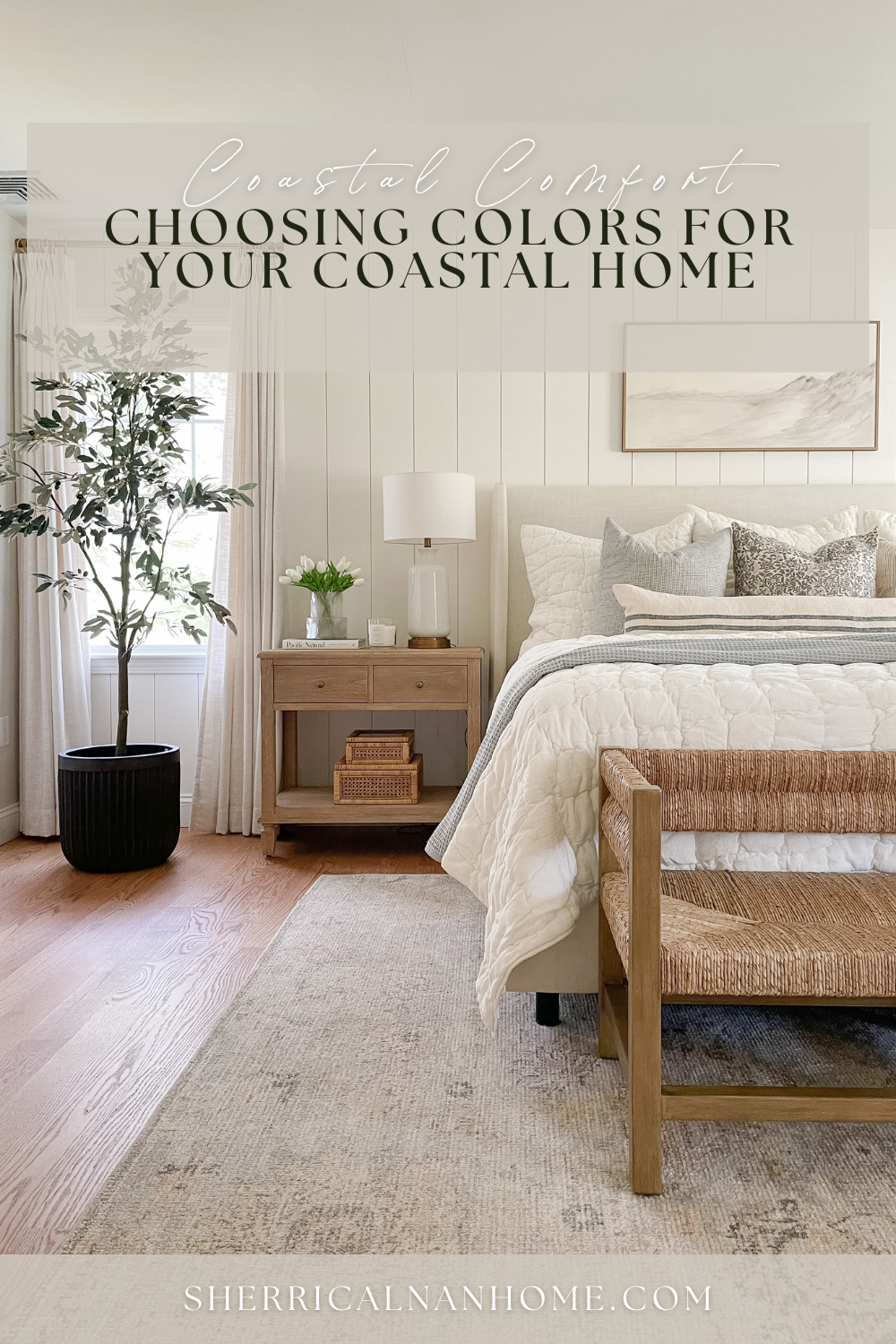 Coastal Comfort, Home decor, Coastal home, textures, colors, wall paint, home finds, wall colors, textured pillows, tiled walls, entryway table, modern finds, table decor, wooven baskets, faux greenery, neutral home, wall textures, how to navigate home decor, how to navigate textures, coastal home decor, coastal finds