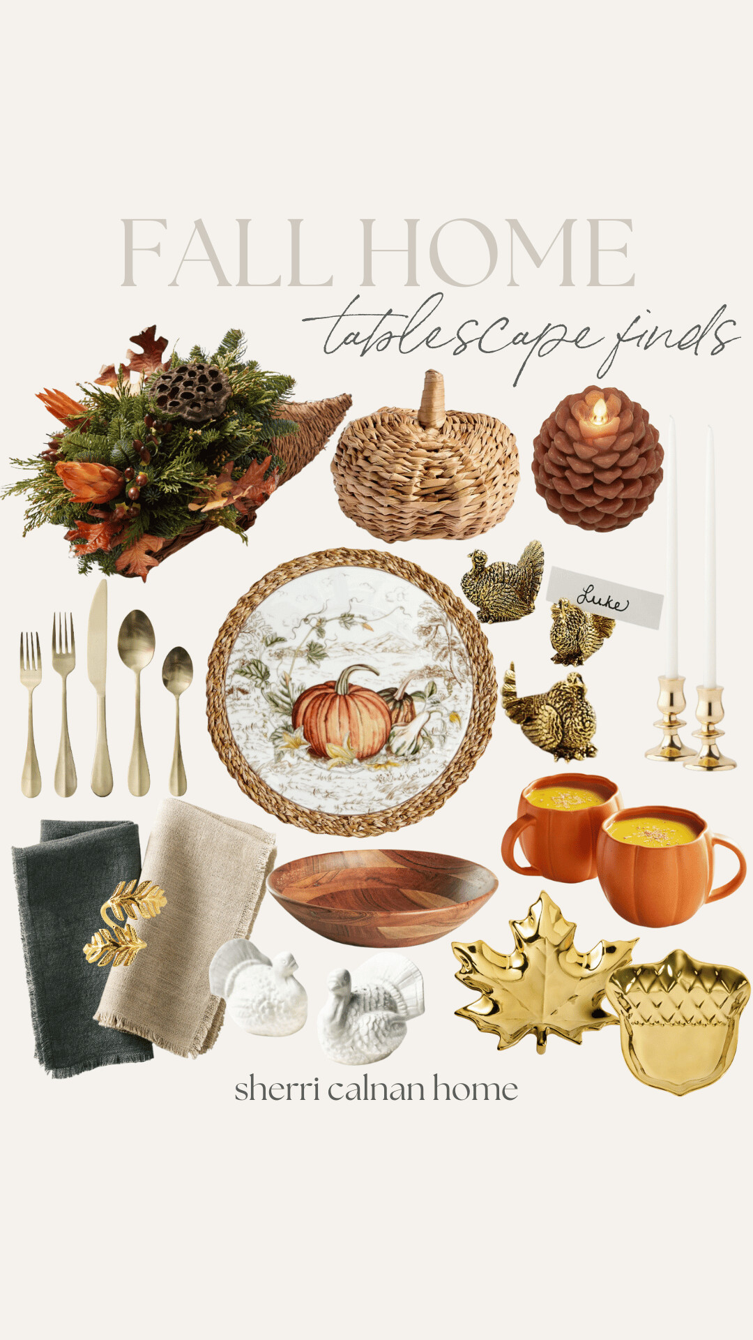 Harvest Hosting Tablescape Essentials for Thanksgiving | hosting, holiday hosting, tablescape, thanksgiving dinner, thanksgiving hosting, fall home, fall decor, seasonal decor, centerpiece, dinnerware, flatware