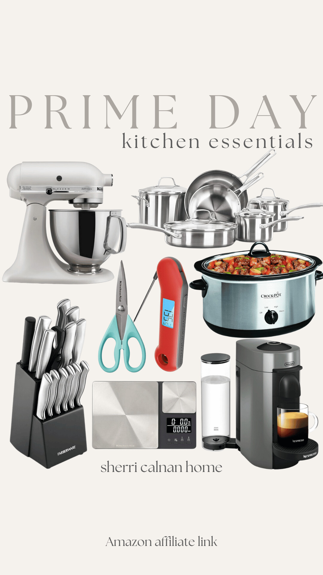 amazon prime day kitchen essentials collage