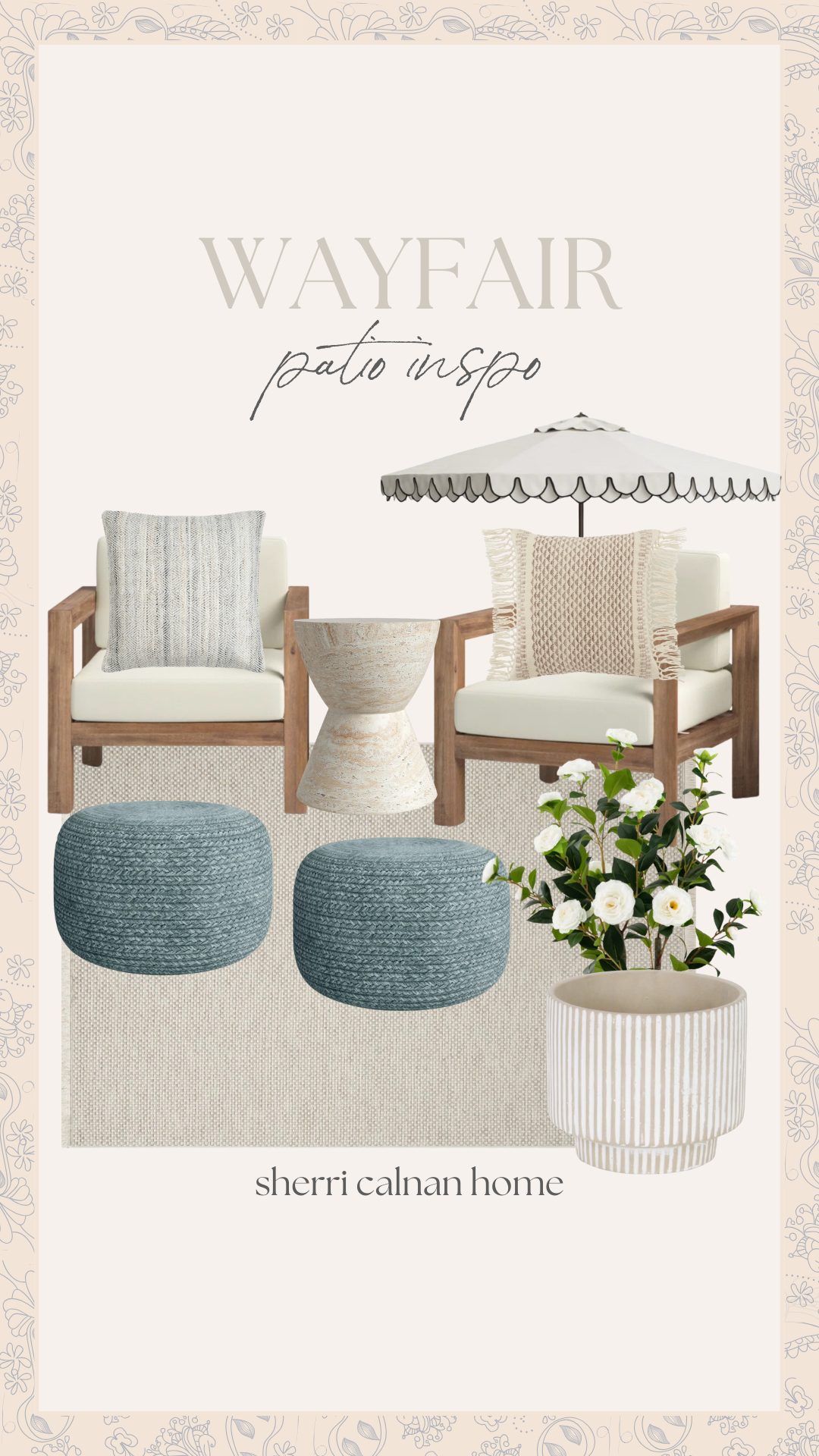 wayfair coastal patio inspo