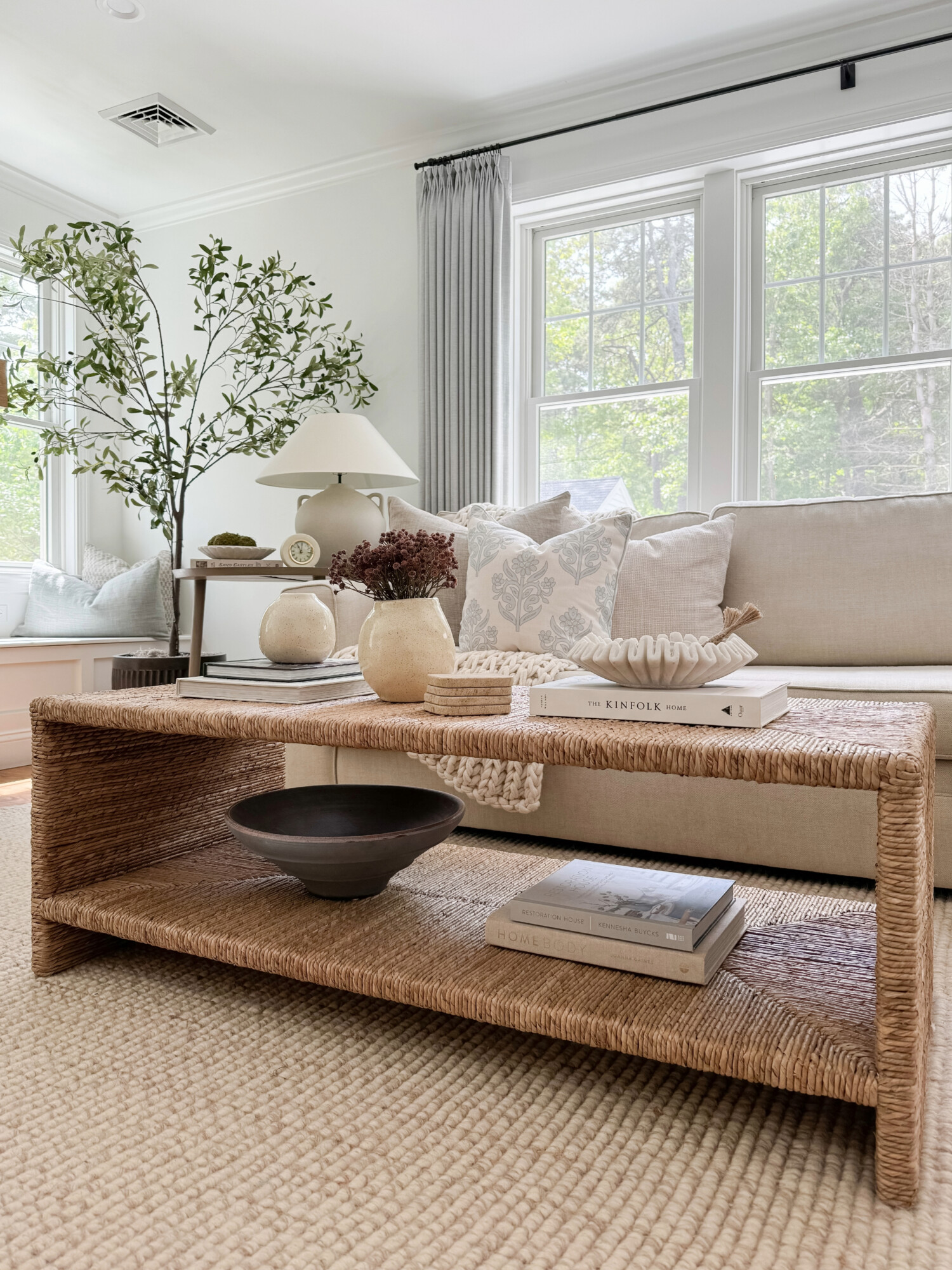modern coastal living room coffee table